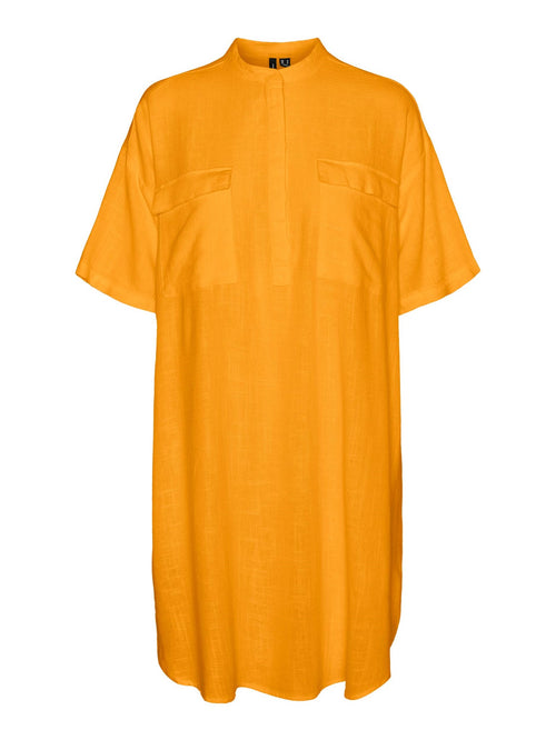 Line Mini Dress - Radiant Yellow - Vero Moda - Orange