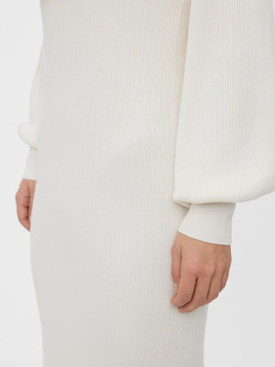 Valor O-Neck knit dress - Birch - Vero Moda - White 3