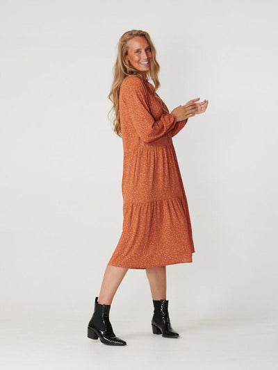 Sara long-sleeved dress - Rosa - Amis de Copenhague - Orange